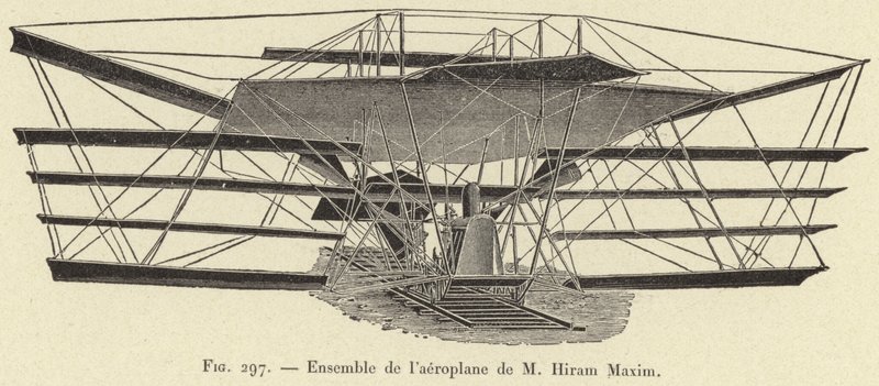 Conjunto de Aviões do M Hiram Maxim (gravura) de French School