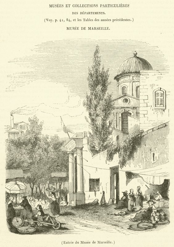 Entrada do Museu de Marselha (gravura) de French School