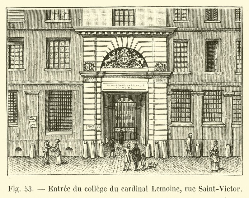 Entrada do Cardeal Lemoine College, rue Saint-Victor de French School