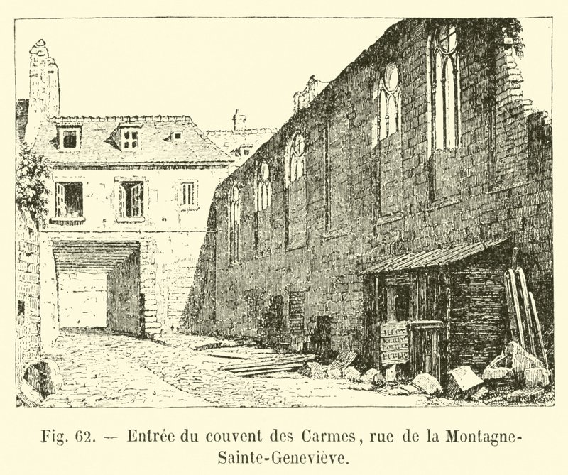 Entrada, carmes, convento, rue, la, montagne-sainte-genevieve de French School