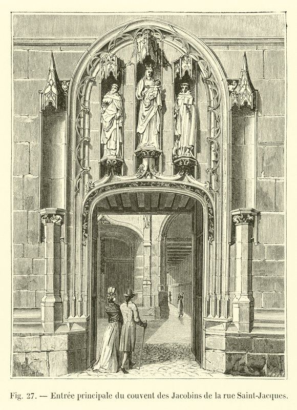 Entrada principal do Convento Jacobino da Rua Saint-Jacques de French School