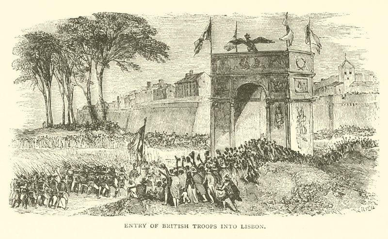 Entrada das Tropas Britânicas em Lisboa (gravura) de French School