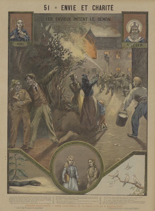 inveja e caridade (cor litho) de French School