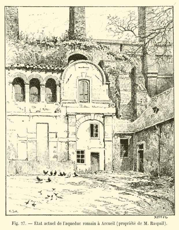 O estado atual da igreja romana em Arcueil, propriedade de M Raspail de French School