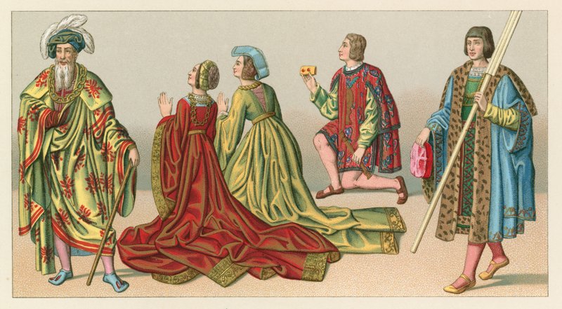 Europa XV-XVIth Cent Costume de French School