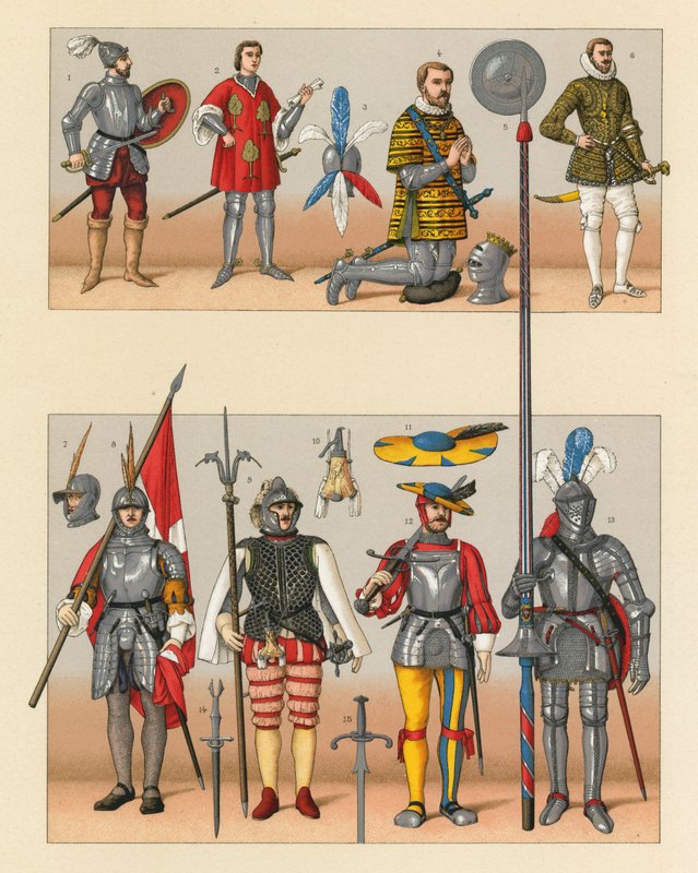 Europa XV-XVIth Cent Costume de French School