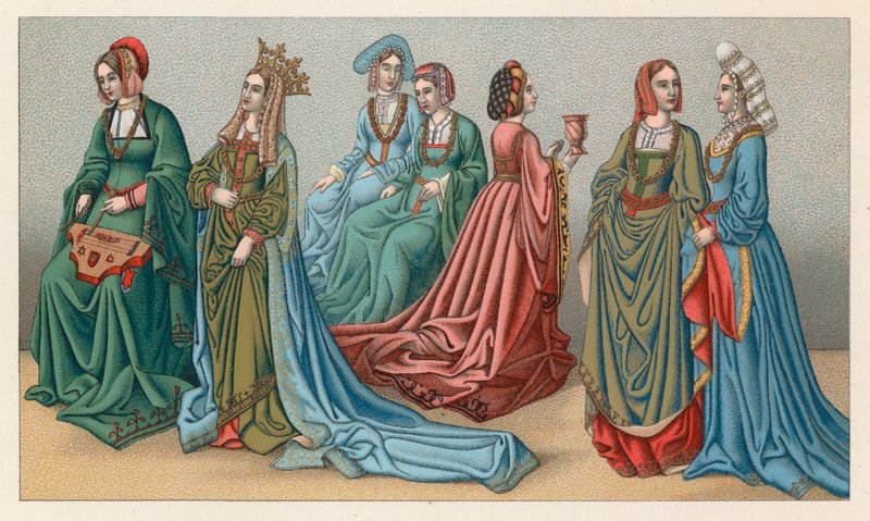Europa XV-XVIth Cent Costume de French School