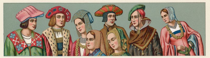 Europa XV-XVIth Cent Costume de French School