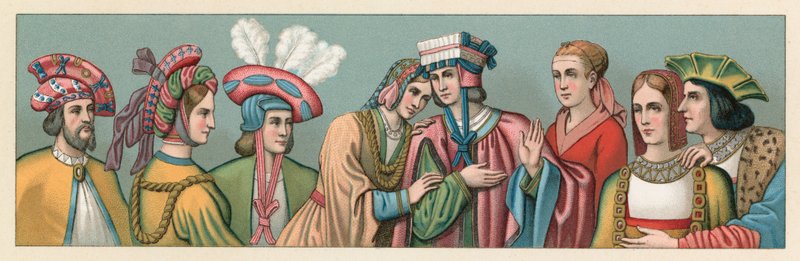 Europa XV-XVIth Cent Costume de French School