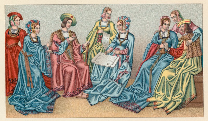 Europa XV-XVIth Cent Costume de French School