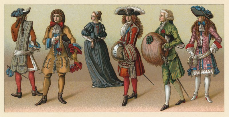Europa XVII-XVIIIth Cent Costume de French School