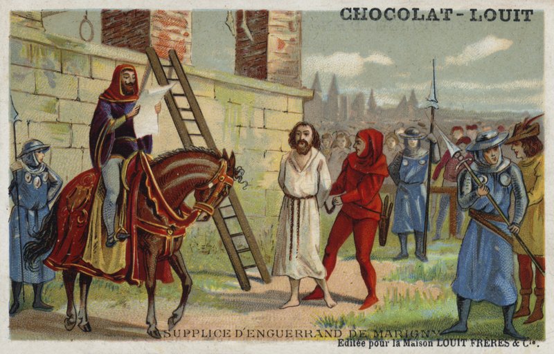 Execução de Enguerrand de Marigny, ministro-chefe de Filipe IV da França, 1315 de French School