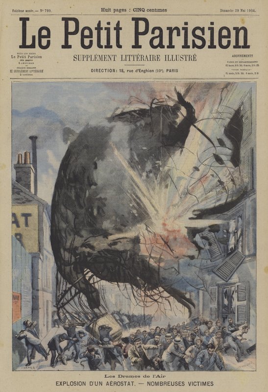 Explosão de um balão (cor litho) de French School