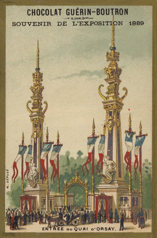Exposição de 1889 - Lembrança de Chocolate de French School