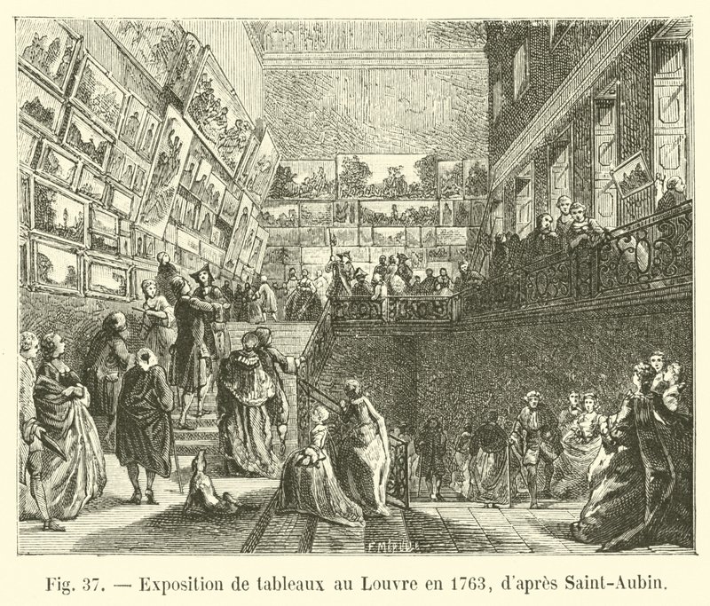 Exposição de pinturas no Louvre em 1763, Saint-Aubin dapres de French School