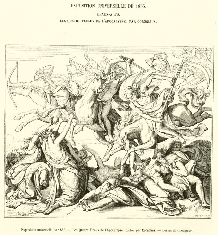Feira Mundial de 1855, As Quatro Fleals of the Apocalypse (gravura) de French School