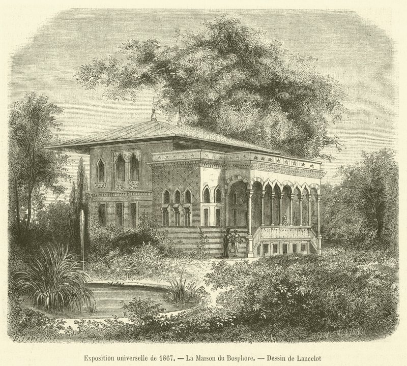 Exposição Universal de 1867, A Casa sobre o Bósforo (gravura) de French School