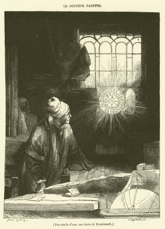 Fac-símile de uma gravura de Rembrandt de French School