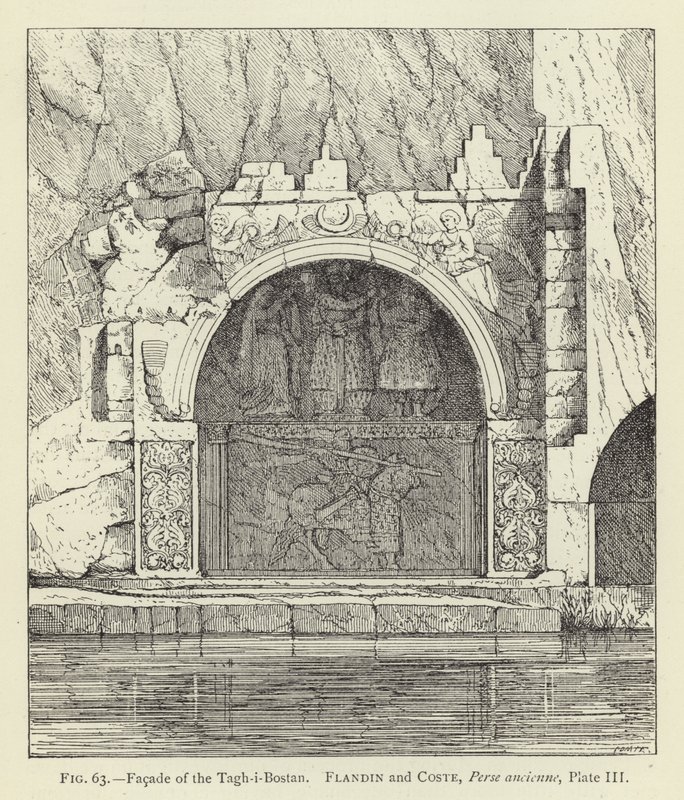 Fachada do Tagh-i-Bostan de French School