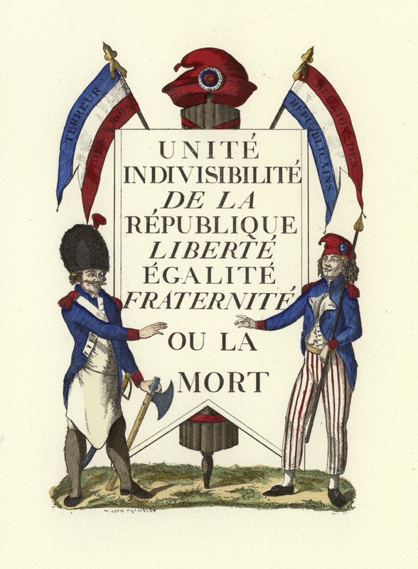 Fac-símile de um cartaz republicano, Revolução Francesa de French School