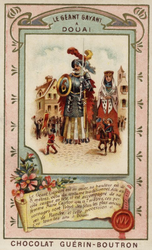 Festival de Gayant, o gigante, Douai, França (chromolitho) de French School