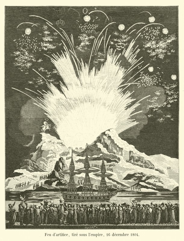 Fogos de artifício, incêndios sob o Império, 16 de dezembro de 1804 de French School