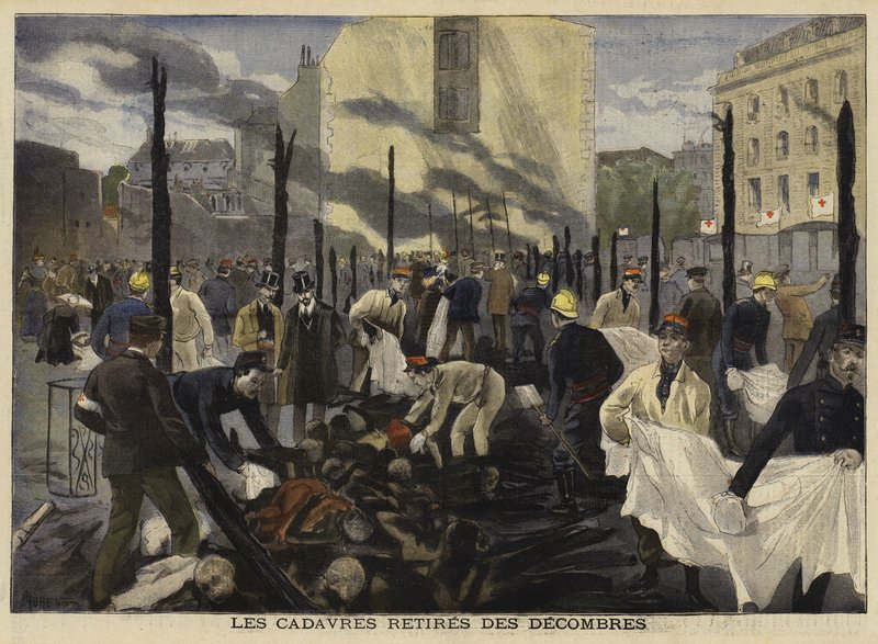 Fogo no Bazar da Caridade, Paris, 1897 de French School