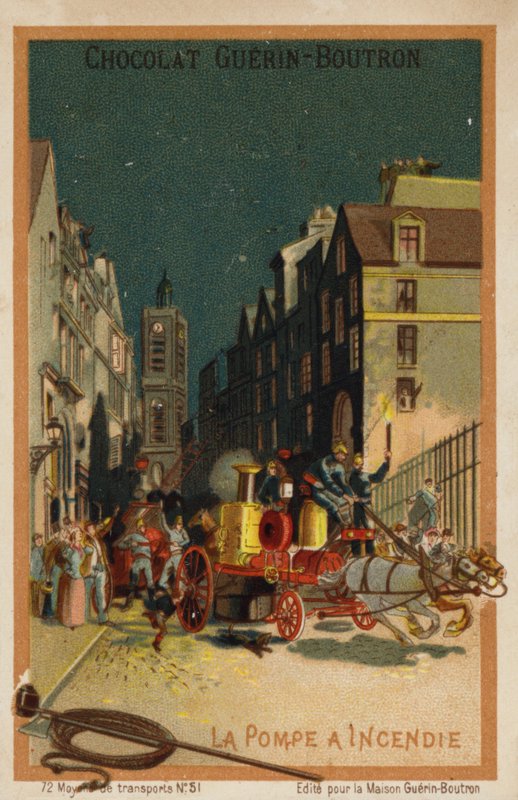 Motor de incêndio (chromolitho) de French School