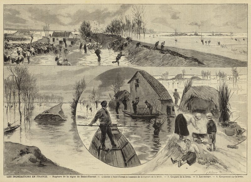 Inundações na França, 1897 de French School