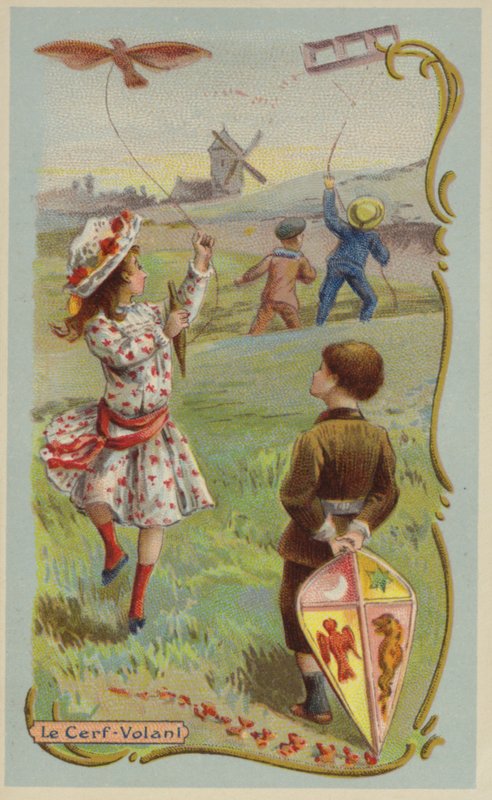 Pipas voadoras (chromolitho) de French School