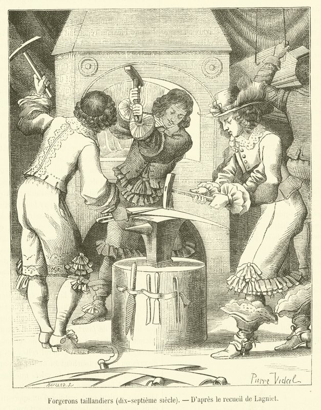 Ferreiros, século XVII (gravura) de French School
