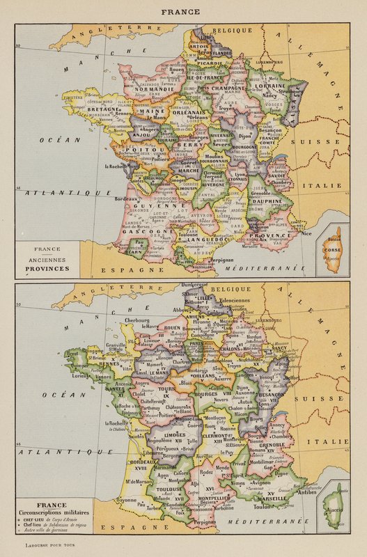 França (litografia a cores) de French School