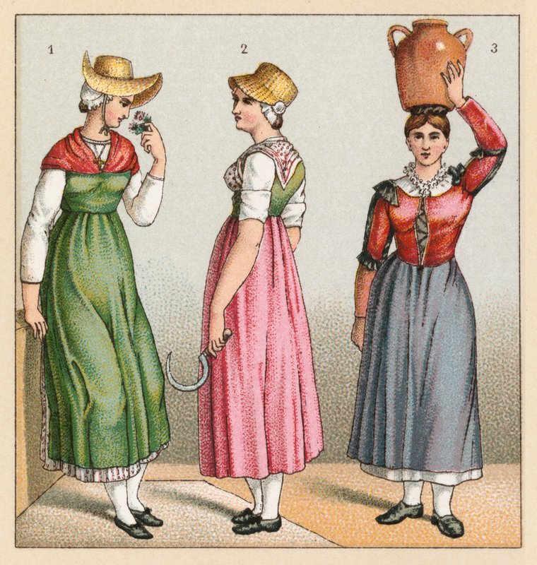 França XIX Cent Costume de French School