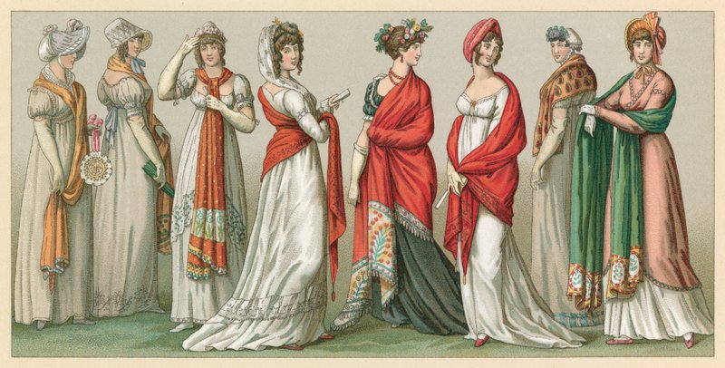 França XVIIIth-XIXth Cent Costume de French School