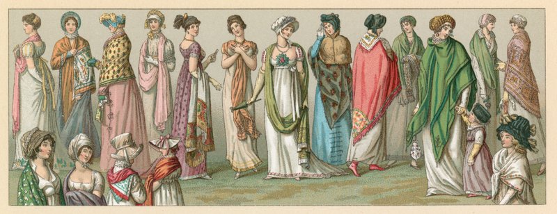 França XVIIIth-XIXth Cent Costume de French School
