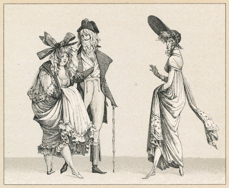 Traje do centavo XVIII França de French School