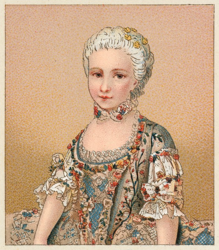Traje do centavo XVIII França de French School