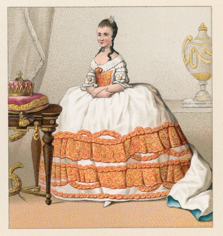 Traje do centavo XVIII França de French School