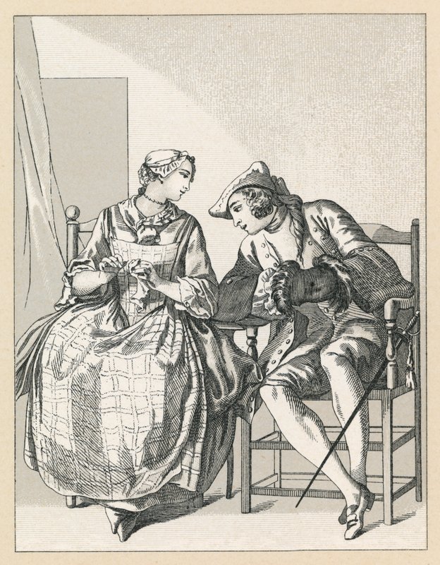 Traje do centavo XVIII França de French School