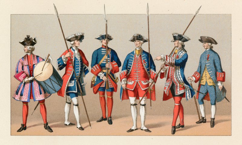 Traje do centavo XVIII França de French School