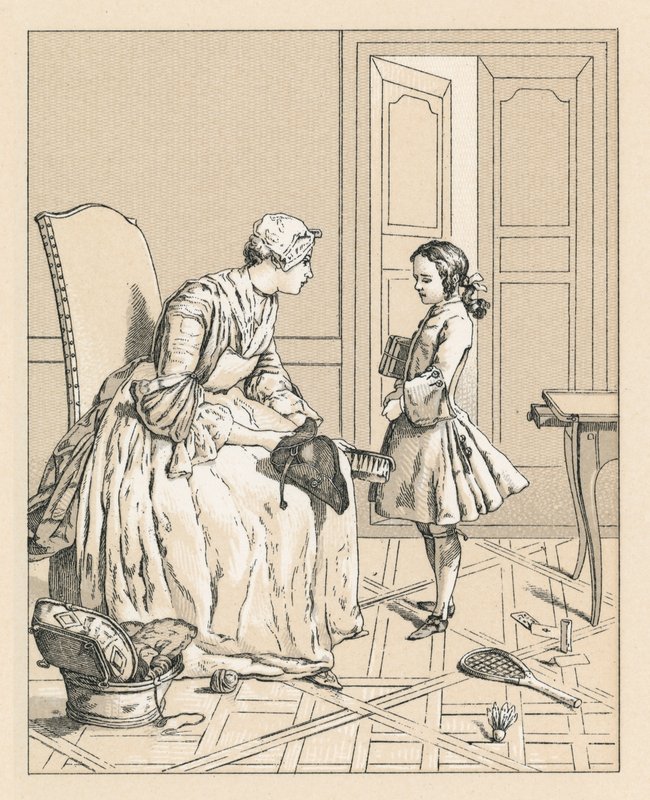 Traje do centavo XVIII França de French School