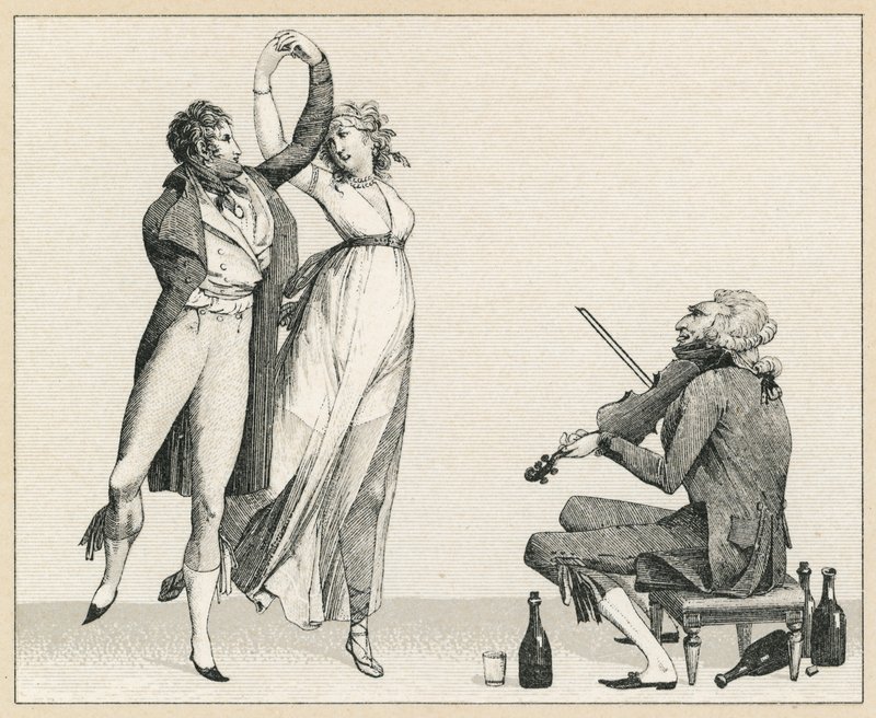 Traje do centavo XVIII França de French School