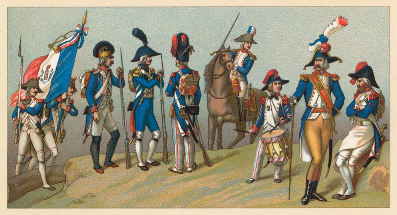 Traje do centavo XVIII França de French School