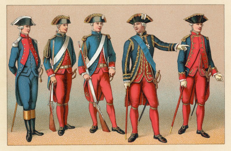 Traje do centavo XVIII França de French School