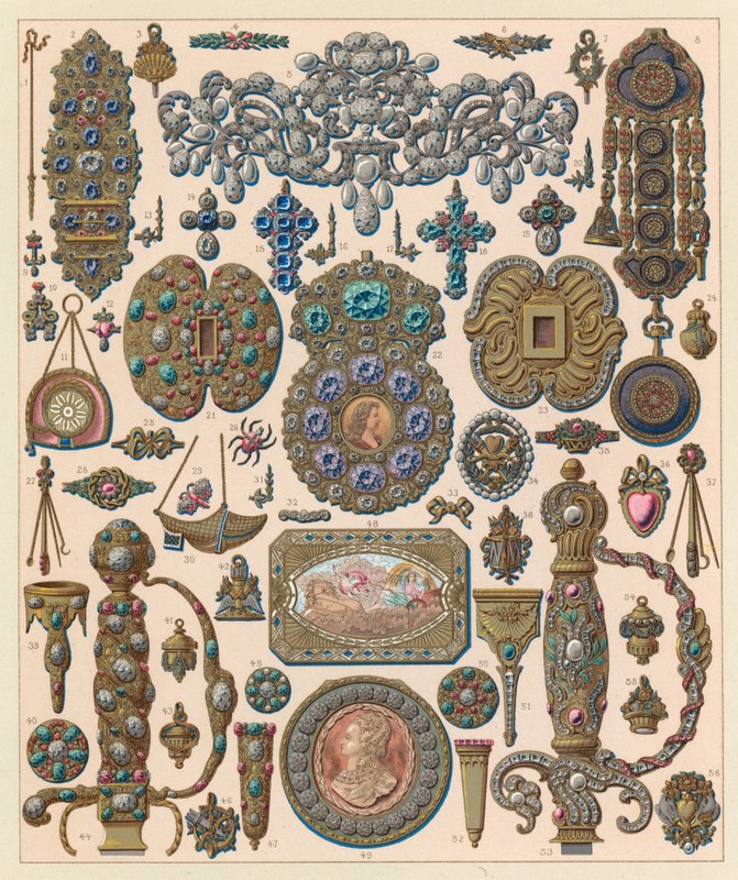 Traje do centavo XVIII França de French School