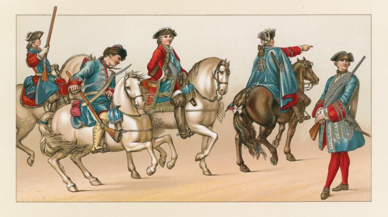 Traje do centavo XVIII França de French School