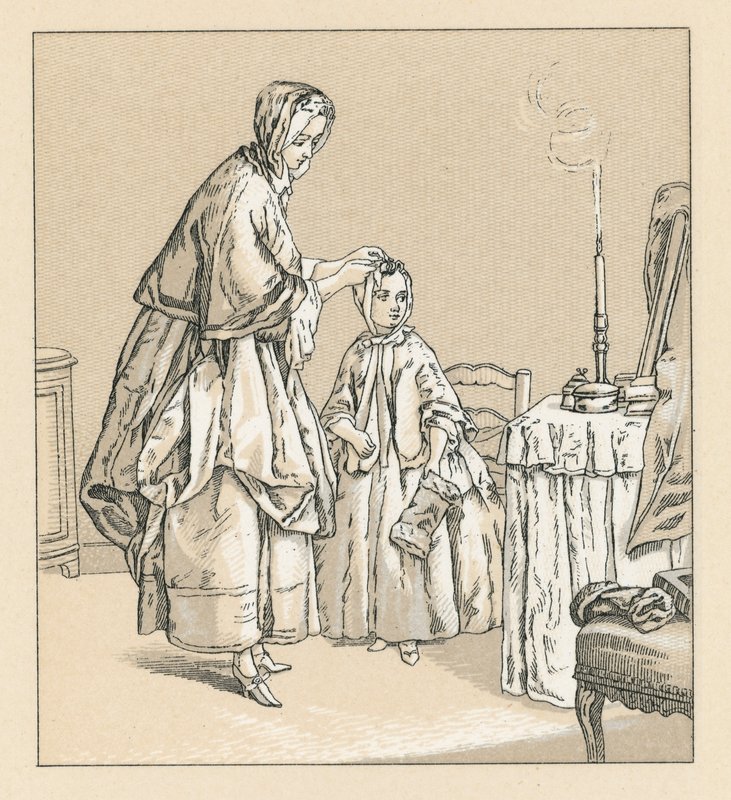 Traje do centavo XVIII França de French School