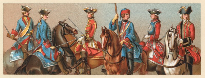 Traje do centavo XVIII França de French School