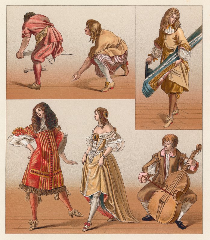 França XVIIth Cent Costume de French School