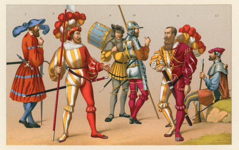 France XVIth Cent Costume de French School